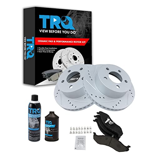 TRQ Front Performance Brake Pad & Rotor Kit (Jeep)