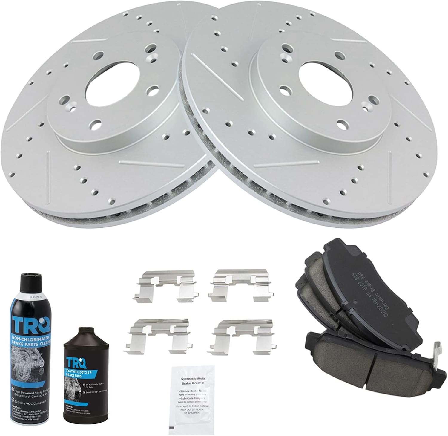 TRQ Front Performance Brake Pad & Rotor Kit (Acura/Honda fit)