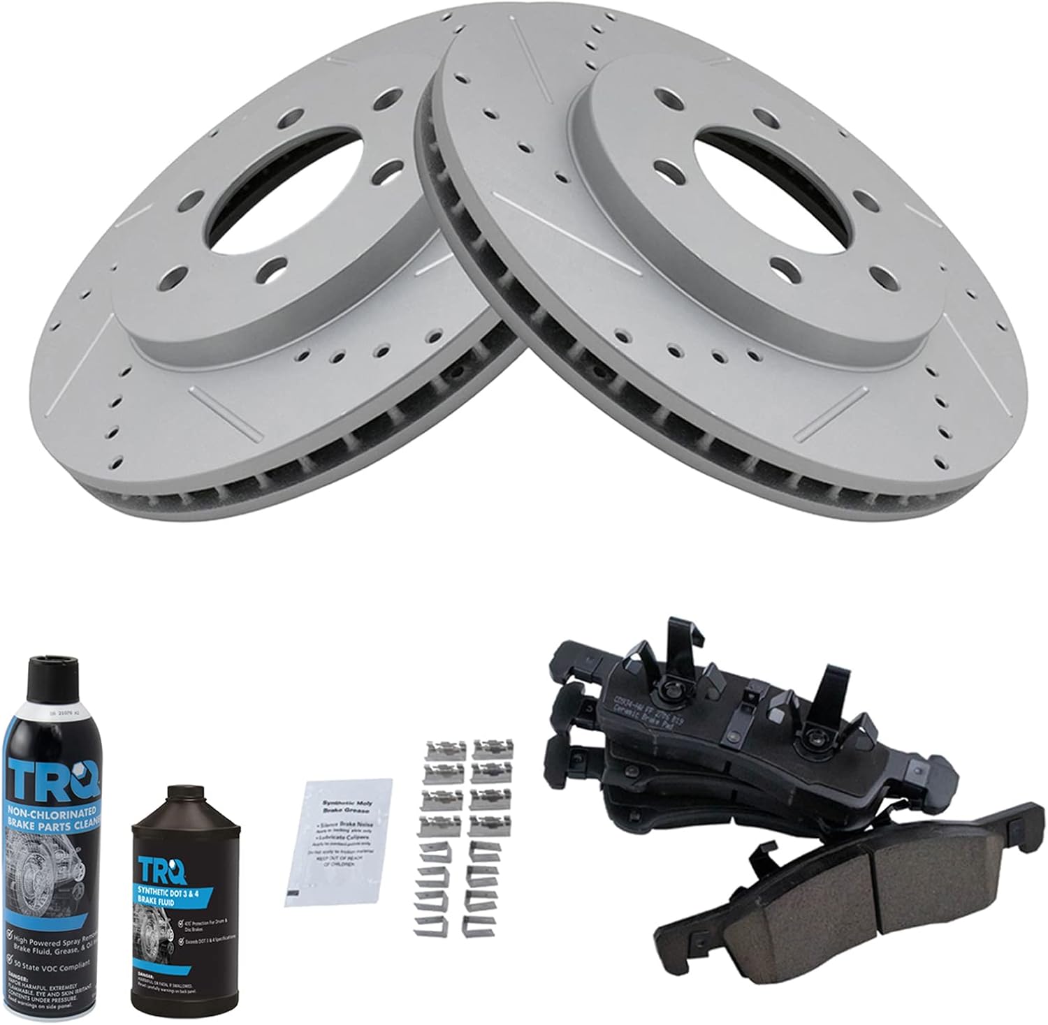 TRQ Front Performance Brake Pad & Rotor Kit (Ford Expedition)