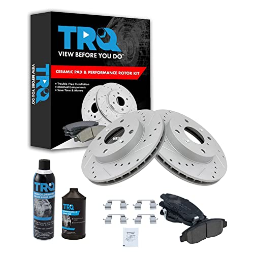 TRQ Front Ceramic Brake Pad & Rotor Kit (Accord/CL)