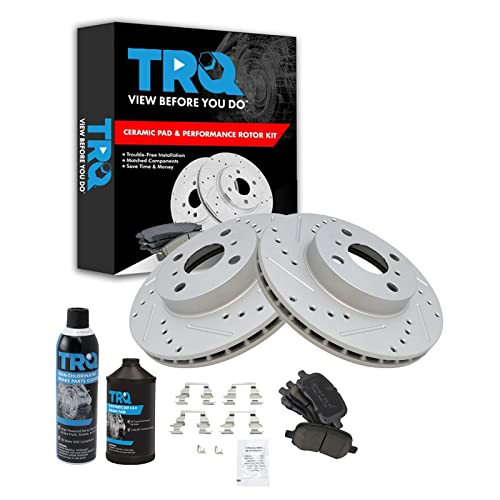 TRQ Ceramic Brake Pad & Rotor Kit (Corolla/Prizm)