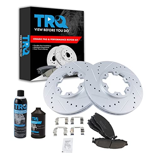 TRQ Front Performance Brake Pad & Rotor Kit (Ceramic)