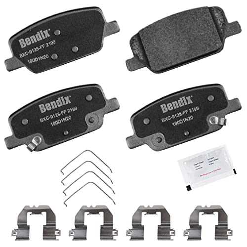 Bendix Priority1 CFC2199 Ceramic Rear Brake Pads for Hyundai Palisade 2024-2020, Santa Fe 2020-2019, Kia Telluride 2023-2020