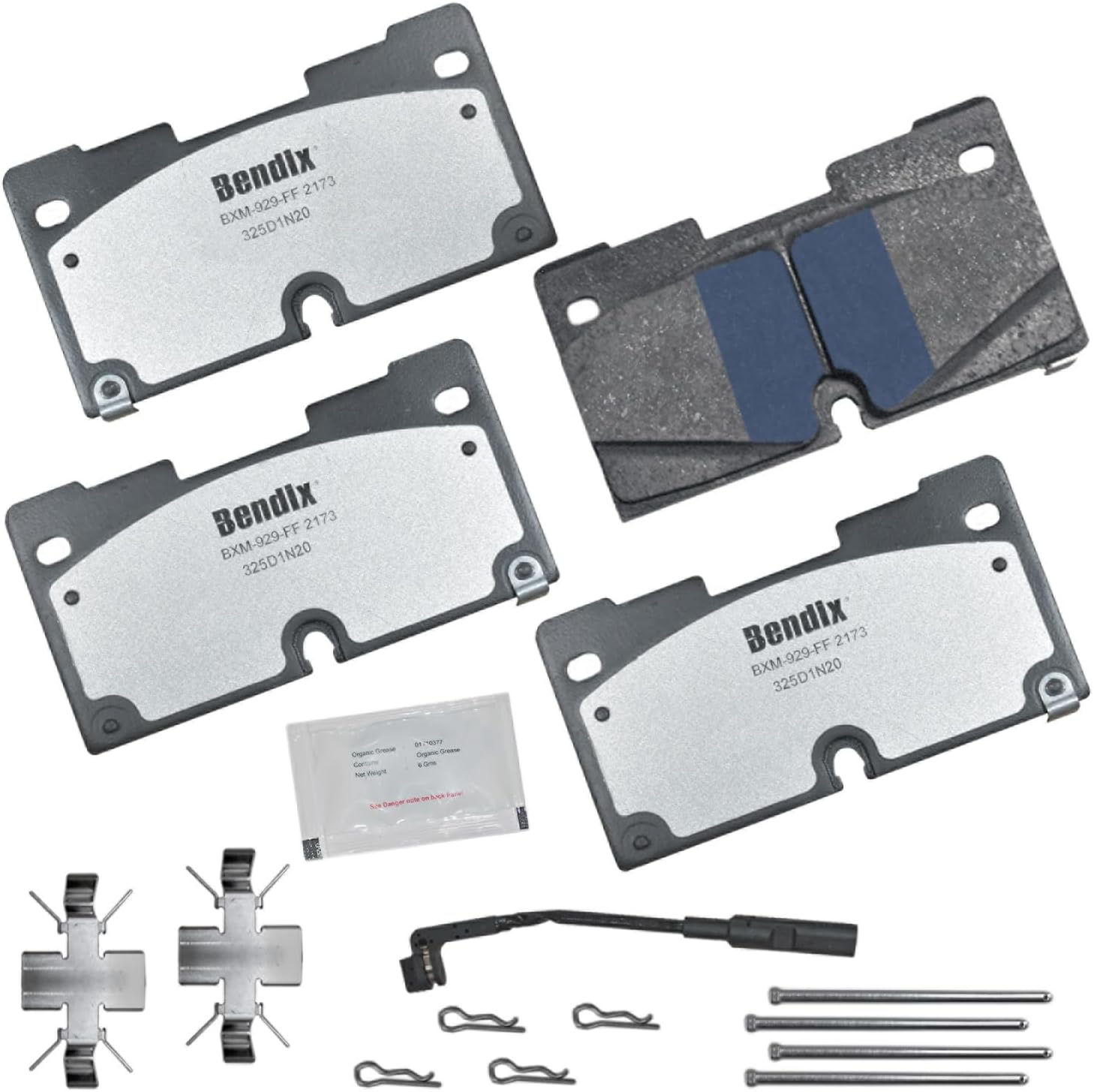 Bendix Fleet Metlok MKD2173FM Semi-Metallic Front Brake Pads for Select Models Cadillac Escalade,ESV,Chevrolet Cheyenne,Silverado 1500,LTD,Suburban,Tahoe,GMC Sierra,Sierra 1500,Limited,Yukon,XL