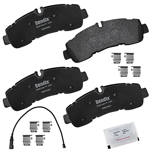 Bendix Priority1 CFM2281 Semi-Metallic Rear Brake Pads for Ford Transit 2020, Transit-250 2020, Transit-350 2021-2020, Transit-350 HD 2023-2021