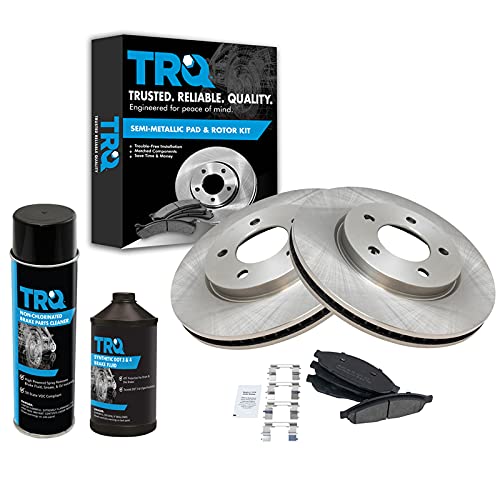 TRQ Front Brake Pad & Rotor Kit (Semi‑Metallic)