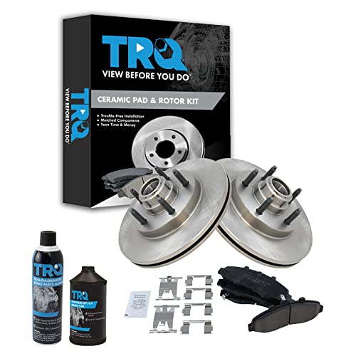 TRQ Front Brake Pad & Rotor Kit — F‑150