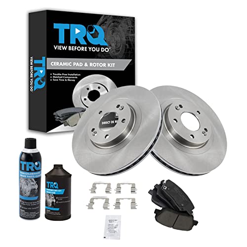 TRQ Front Brake Pad & Rotor Kit (Ceramic) — Santa Fe/Sorento