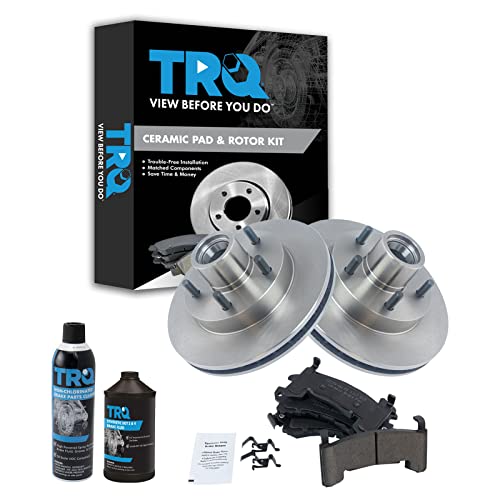 TRQ Front Ceramic Brake Pad Rotor Kit