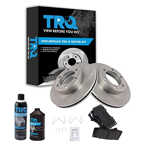 TRQ Front Brake Pad & Rotor Kit (Semi‑Metallic)