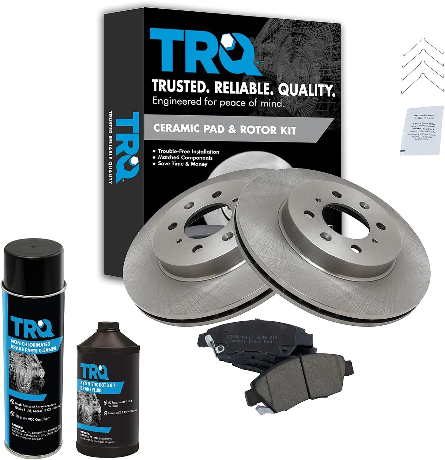 TRQ Front Brake Pad & Rotor Kit (Budget)