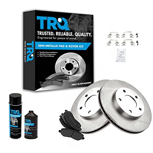 TRQ Front Brake Pad & Rotor Kit (Semi-Metallic)