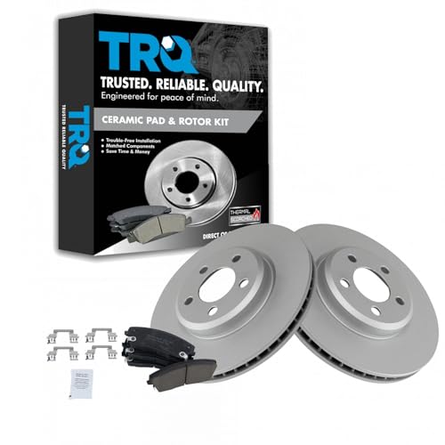 TRQ Brake Pad & Rotor Kit (Ceramic + G-Coated, 320mm)
