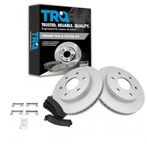 TRQ Front Ceramic Brake Pads & G-Coated Rotors Kit for GM Truck SUV New
