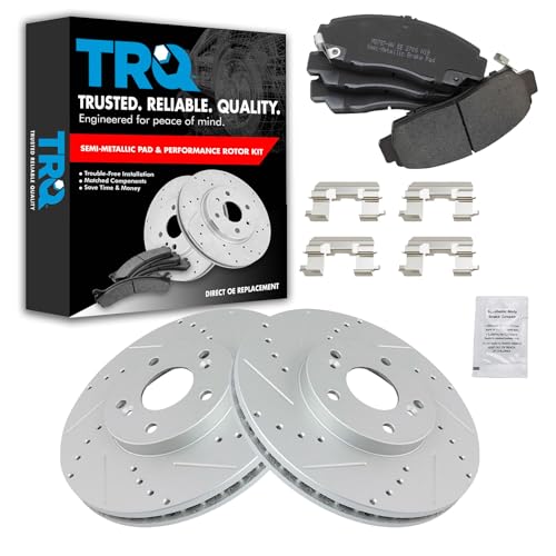 TRQ Front Performance Brake Pad & Rotor Kit (Acura/Honda)