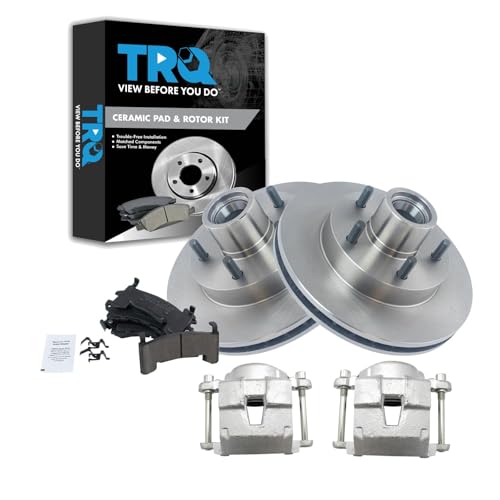 TRQ Front Ceramic Brake Pad Rotor & Caliper Kit for Blazer S10 Truck Jimmy S-15