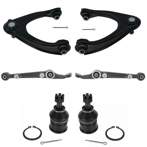 TRQ Front Upper & Lower Control Arm with Ball Joint Set Compatible with 1996-2000 Honda Civic