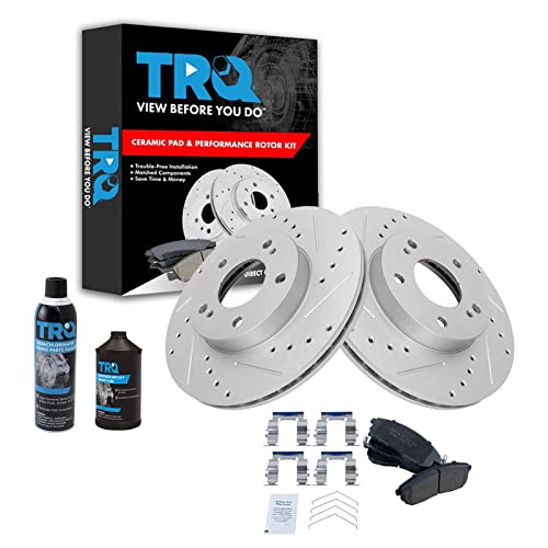 TRQ Front Performance Brake Pad & Rotor Kit (INFINITI/Nissan)