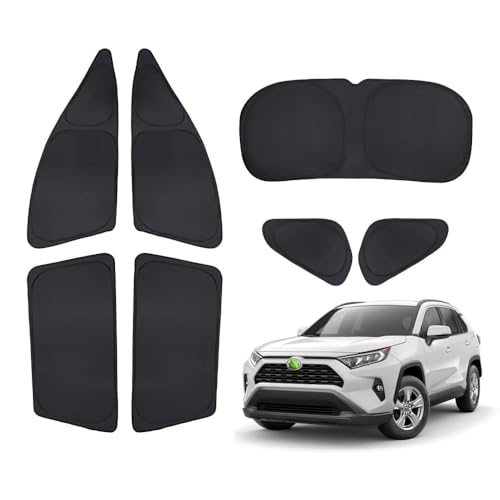 T TGBROS Window Sunshade for 2019-2024 2025 Toyota RAV4 Accessories Side Rear Window Full Set Privacy Car Sun Shades Foldable Blocks UV Rays Keep Your Vehicle Cool 7PCS