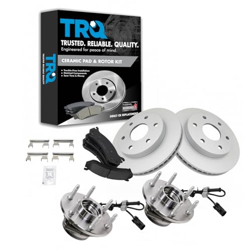 TRQ Wheel Hub Posi Ceramic G-Coated Rotor Kit