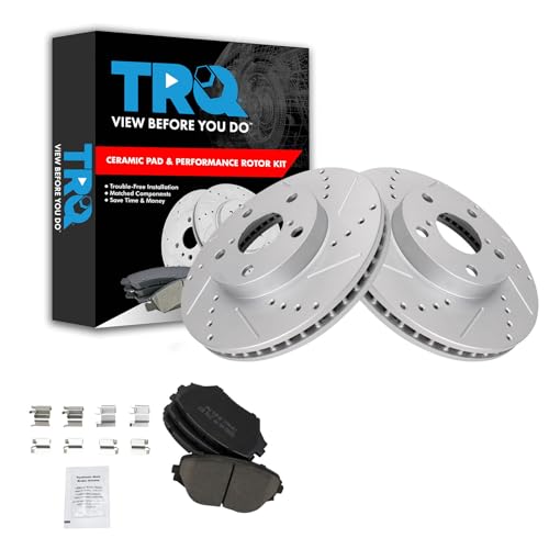TRQ Front Performance Brake Pad & Rotor Kit (Ceramic)