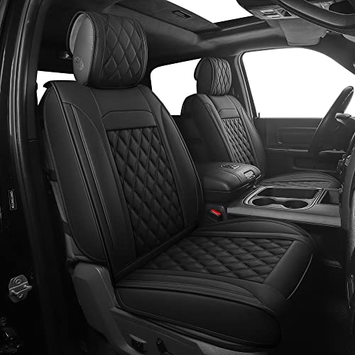 JOJOBAY Car Seat Covers for Dodge Ram (Black)