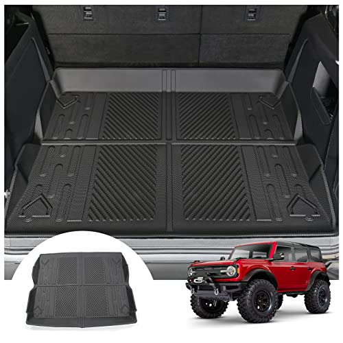 Mabett Cargo Liner Non-Slip Mat for Ford Bronco Accessories, All-Weather Protection Trunk Mat Fit Bronco 2021 2022 2023 2024 4-Door Black
