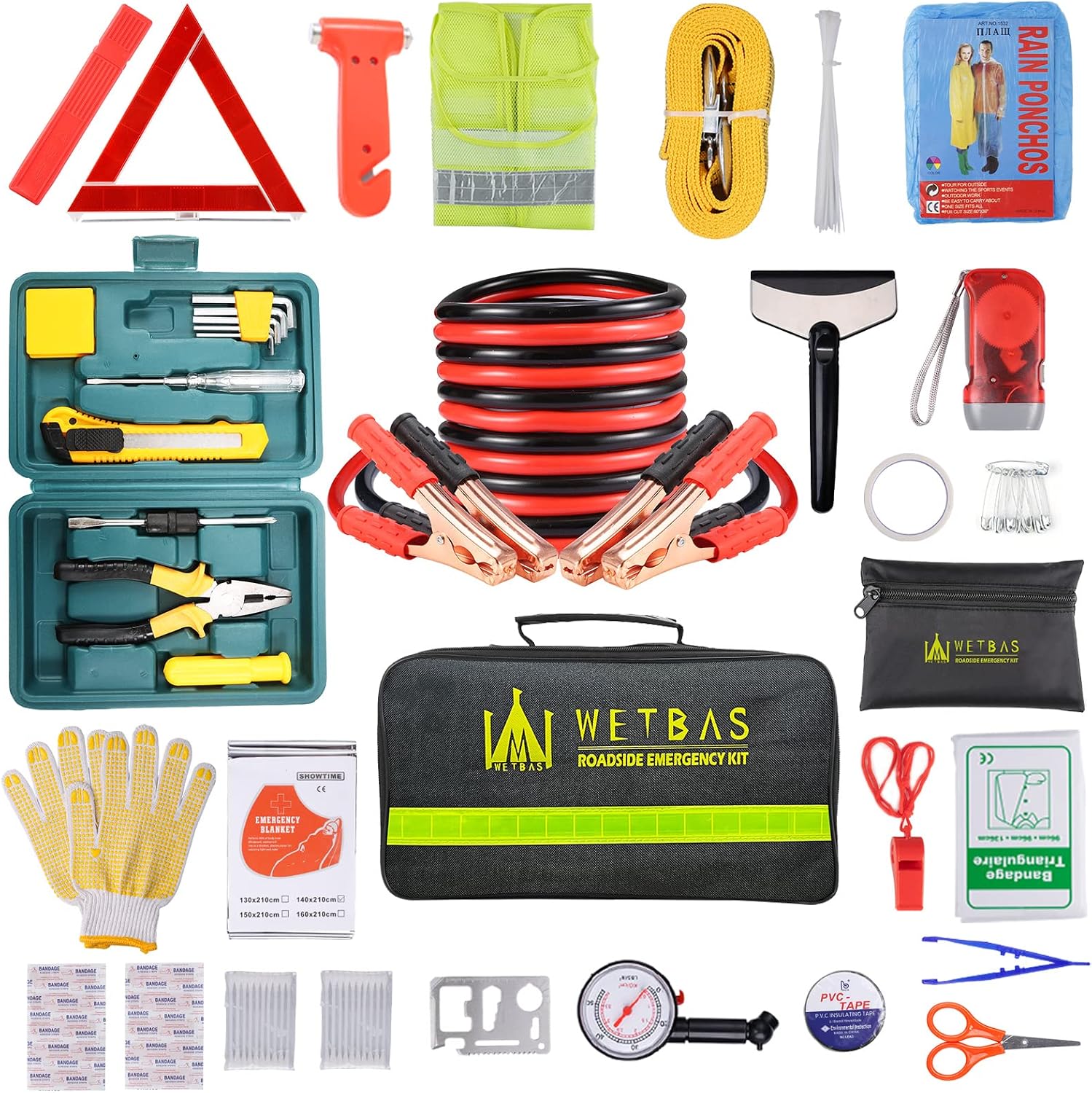 WETBAS Car Roadside Emergency Kit