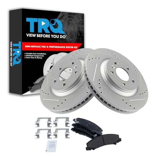 TRQ Front Premium Posi Metallic Brake Pad & Performance Rotor Set Compatible with Buick