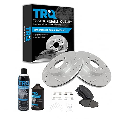 TRQ Front Performance Brake Pad & Rotor Kit (Honda CR‑V)