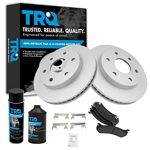 TRQ Front Metallic Pad & Coated Rotor Kit