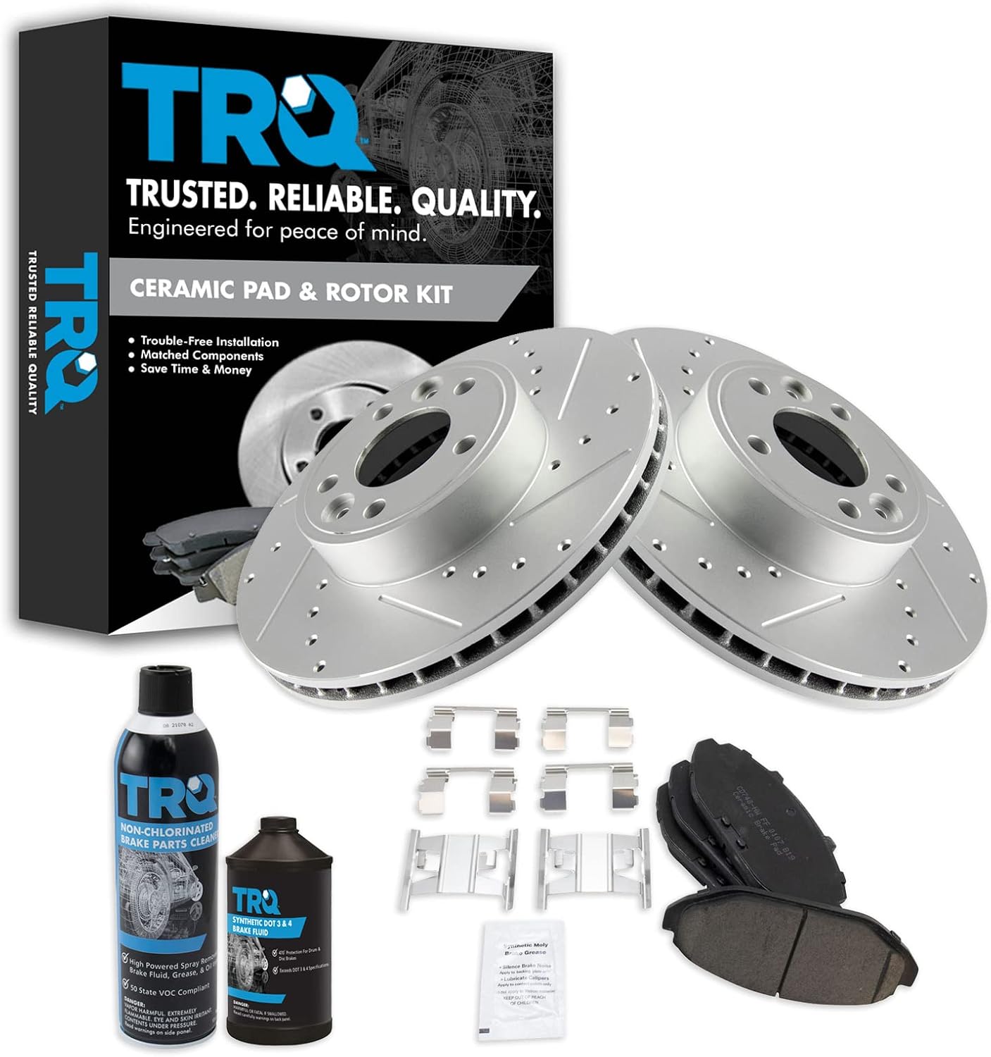 TRQ Premium Front Brake Kit (G-Coated)