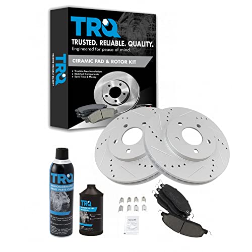 TRQ Front Performance Brake Pad & Rotor Kit (2005-2010 Mustang)