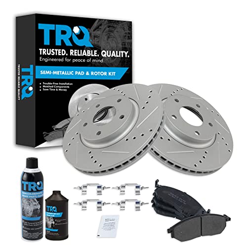 TRQ Front Performance Brake Pad & Rotor Kit (G-Coated)