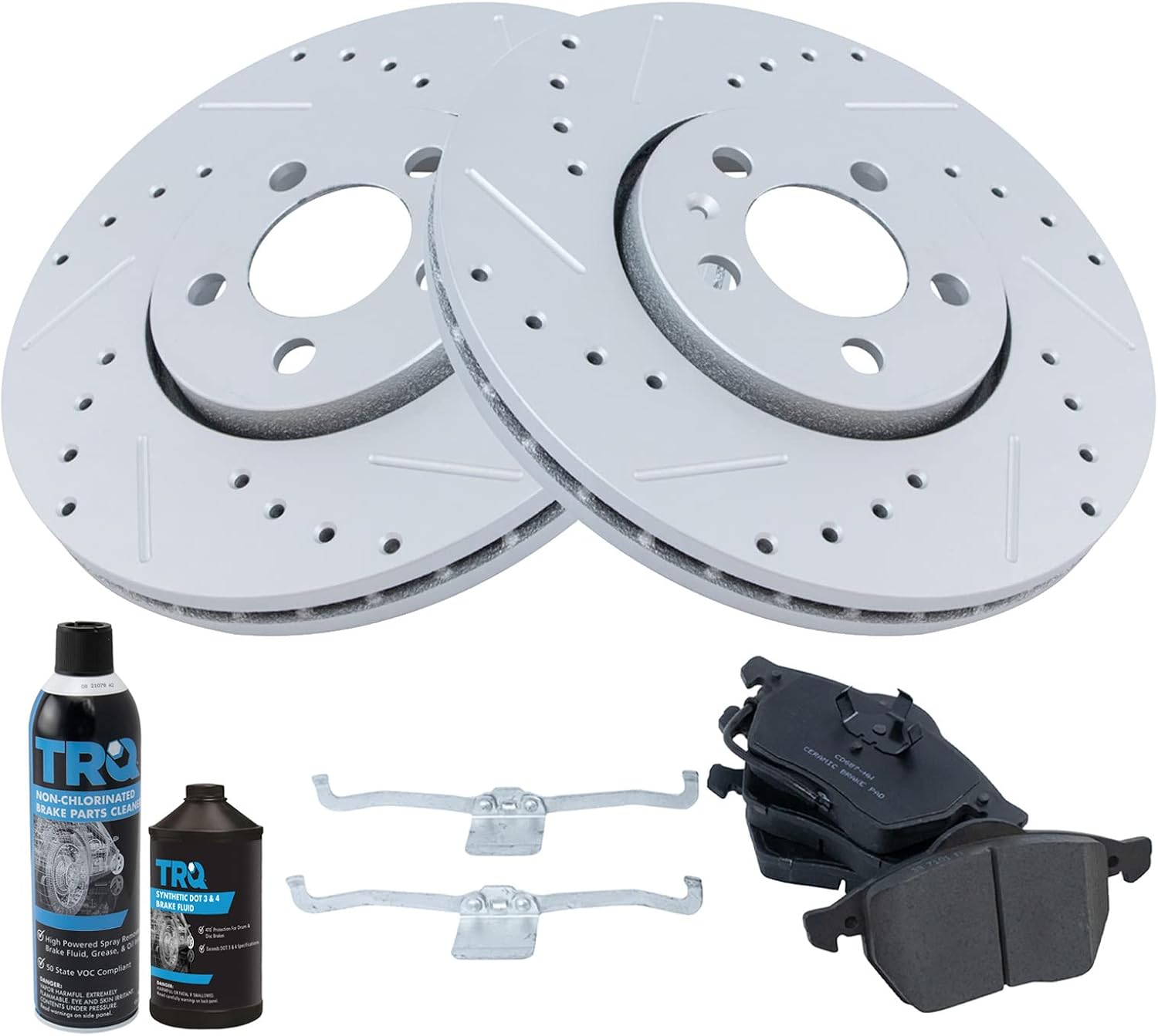 TRQ Front Performance Brake Pad & Rotor Kit (VW fit)
