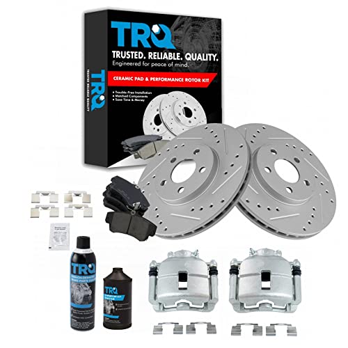 TRQ Front Performance Brake Pad & Rotor Kit (Ceramic)