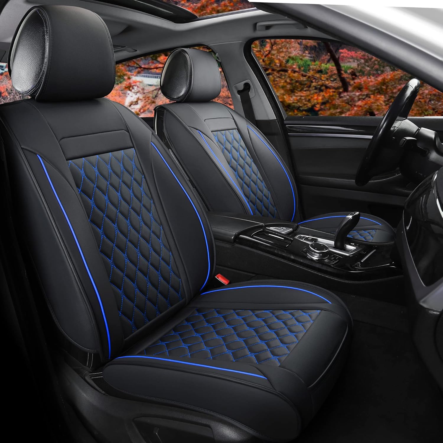 Vankerful Faux Leather (Black/Blue)