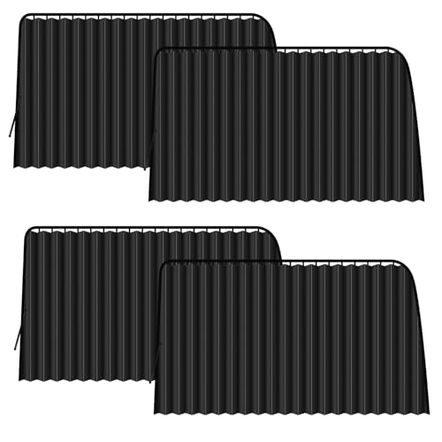 XCBYT Car Window Shades - 4 Pcs Car Curtains Window Covers Interior Full Priavcy Protection 100% Sun, Glare and UV Rays Protection for Kids Magnetic Retractable Foldable Auto Accessories