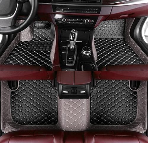Custom Floor Mats (Black Grey Stitching)