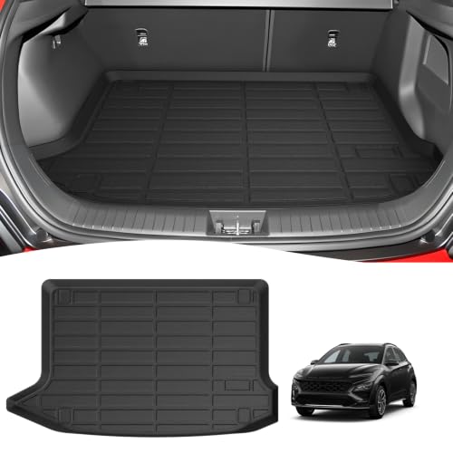 Cartist Cargo Liner Fits for Hyundai Kona 2018-2023/Kona N 2022-2023/Kona Electric 2019-2023, All Weather Rear Cargo Trunk Mat for Kona Accessories