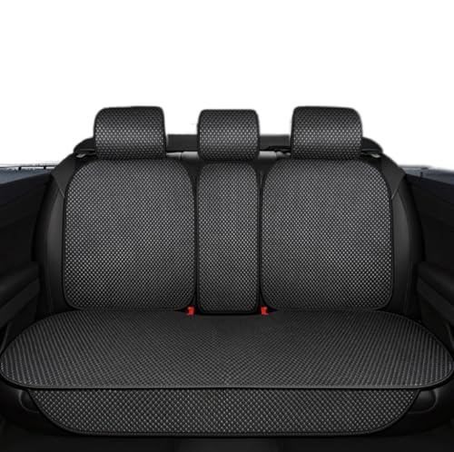 Auto Newer Luxury Breathable Rear Bench Car Seat Cover Fit Four Seasons, Back Seat Protector,Universal Rear of Car Seat Cushions,Universal Fit for 95% Cars,SUV,Pickup,Van(Rear Seat,Black