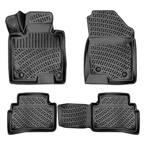 Hyundai Tucson 2022-2026 (No Hybrid Models) Floor Mats 3D Custom Fit Compatible with Hyundai Tucson Rubber Car Mats Laser Measured Floor Liners All Weather Odorless TPE (Front & Rear)