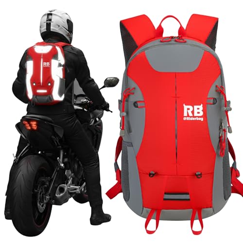 Riderbag Reflective Motorcycle Backpack (red)