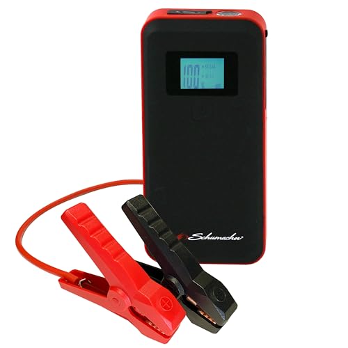 Schumacher Electric 1000 Peak Amp 12V Portable Lithium Car Battery Jump Starter & Power Pack - Lithium Ion Jump Box - with USB Charging & LED Emergency Light - SL1639
