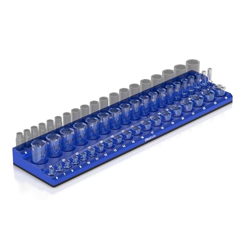 Olsa Tools 3/8" 3‑Row Magnetic Socket Organizer