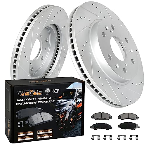 WEIZE Front Disc Brake Pads & Rotors Kit