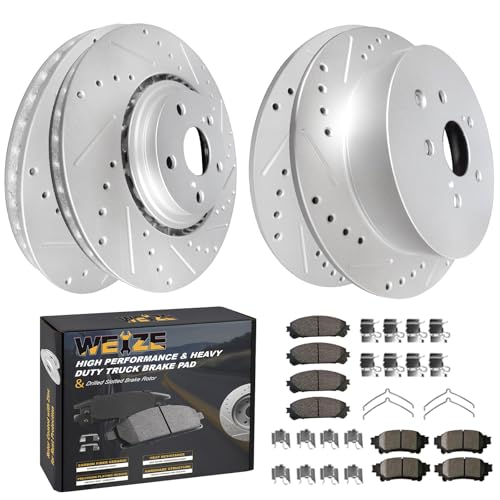 WEIZE Front and Rear Brake Rotor Kit