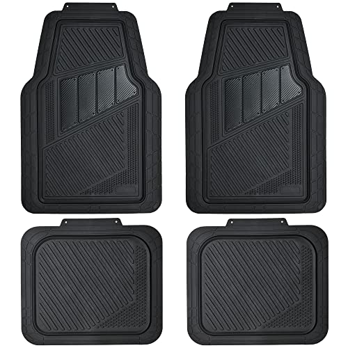 CAR PASS 4-Piece Rubber Mat Set