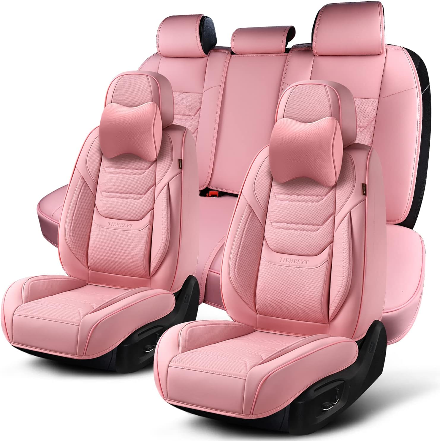 TIEHESYT Pink Car Seat Covers Full Set