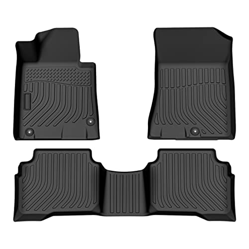 Cartist Floor Mats Compatible with Hyundai Sonata 2020-2024 2025 (Only for Hybrid Model) All Weather Floor Liners Front & 2nd Row TPE Waterproof